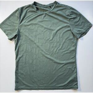 BJORN BORG Sthlm Perforated Camo Tech Tee Shirt Mens Large Green Stripe Training
